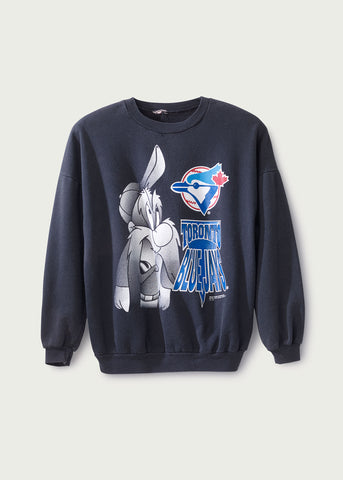 VINTAGE Toronto Blue Jays Sweater Hoodie Size Large L Blue