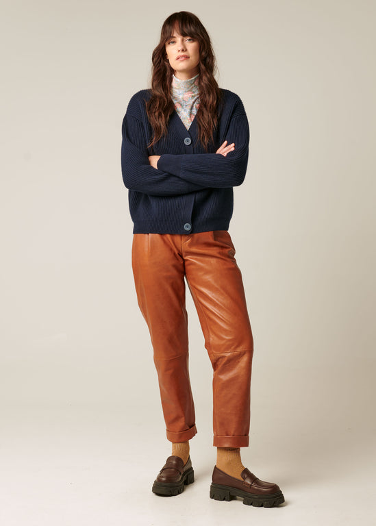 Niki Biki | Knit Braid Sweater Leggings Dark Brown